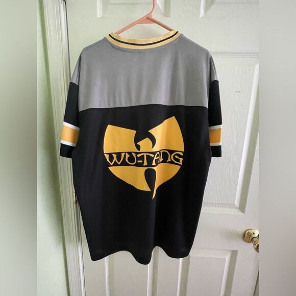Wu Tang Clan Jersey - XL - Short sleeve - Black and Yellow Football Jersey Y2K - Picture 6 of 7